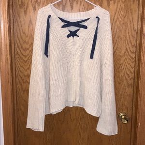 Aerie cream knit sweater